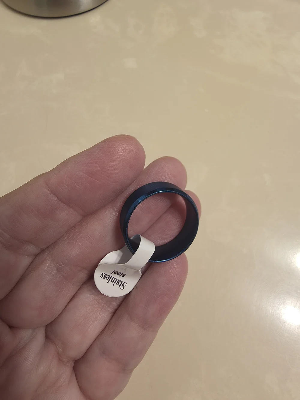 Men's Cobalt Blue Ring Band Size 9